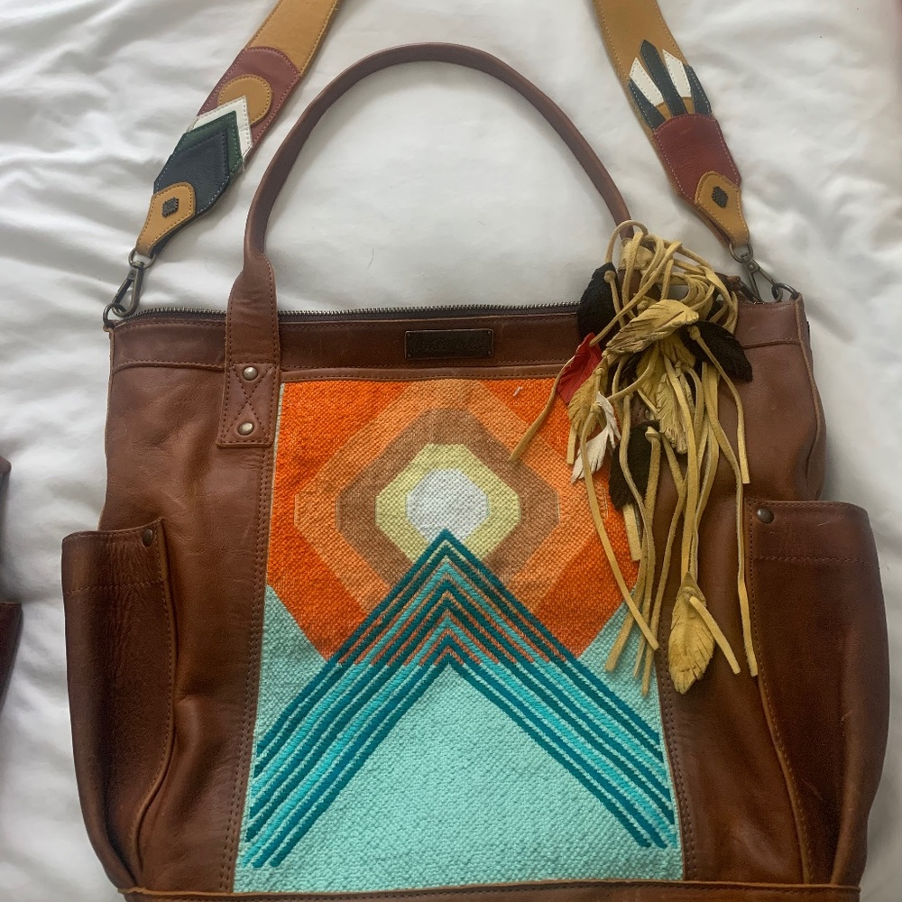 Nena and co sunset sunrise bag with strap. Full size